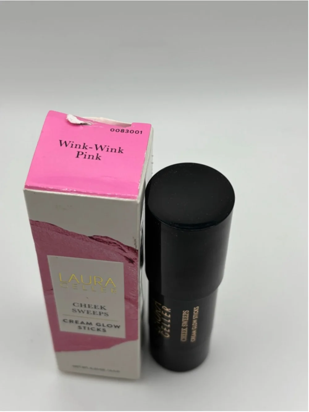 Laura Geller Cheek Sweeps Cream Glow Stick Wink Wink Pink Blush Highlighter New
